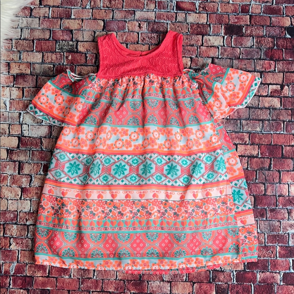 Wonder Nation Red and Orange Kids Dress